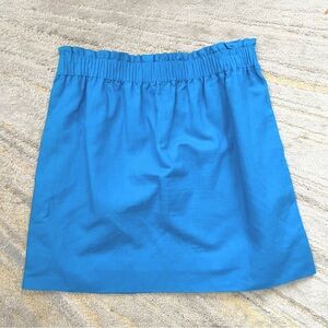 J.Crew Electric Blue Linen-Blend Mini Skirt Size 4